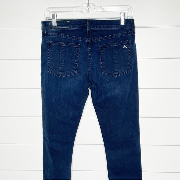 Rag & Bone Terra Blues Distressed Skinny Jeans Dark Wash Size 28 - Picture 10 of 12